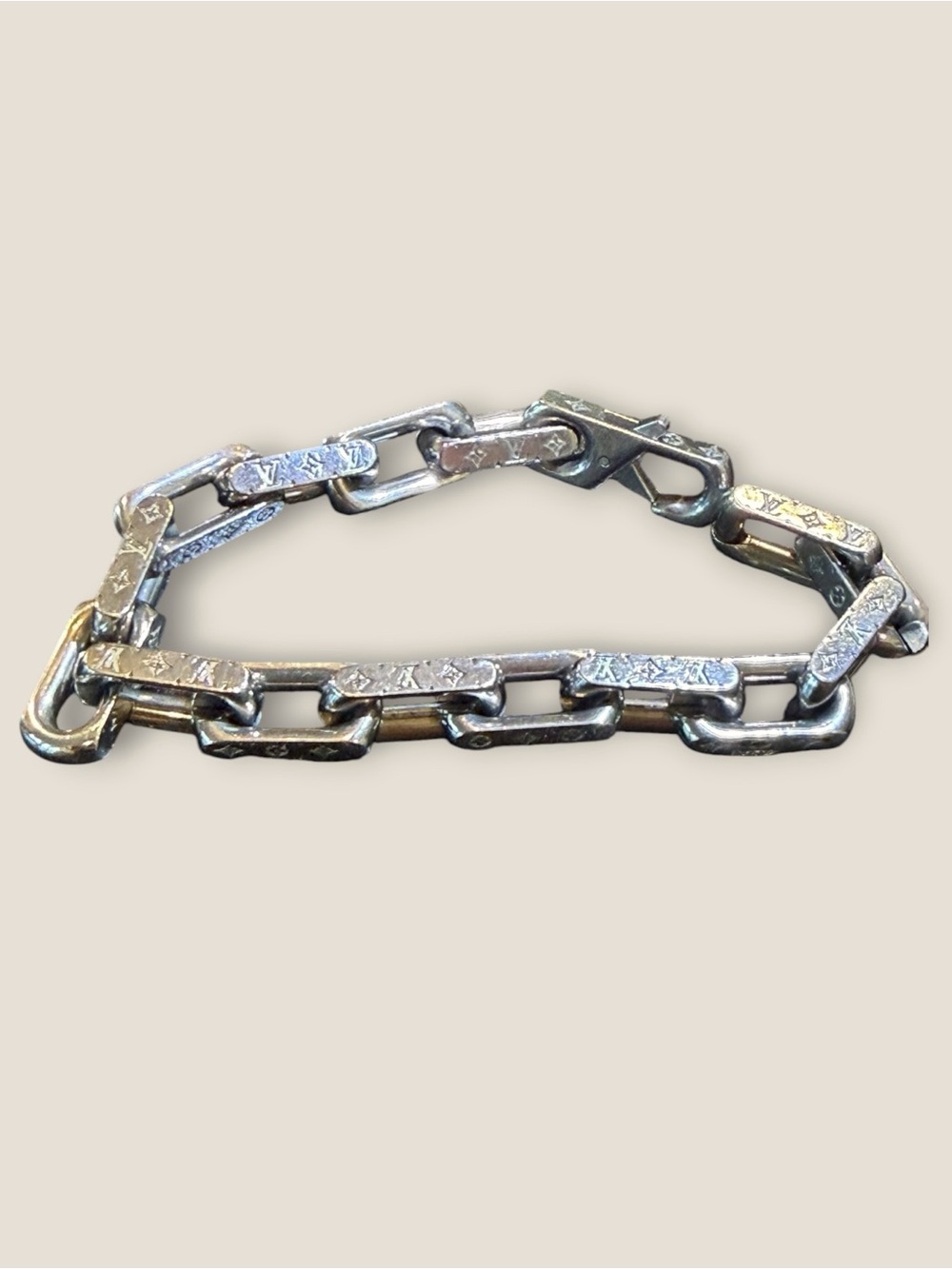 Louis Vuitton Silver-Tone Link Bracelet